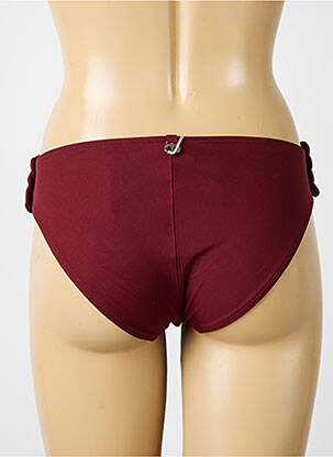 Bas de maillot de bain effet matière satinée culotte rouge IODUS femme