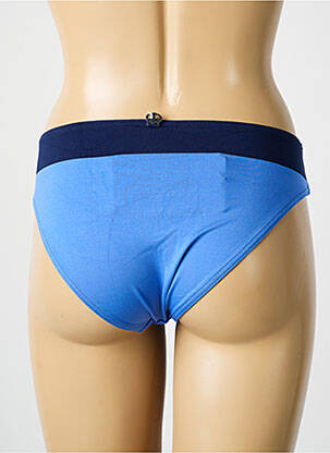 Bas de maillot de bain effet matière satinée culotte bleu IODUS femme