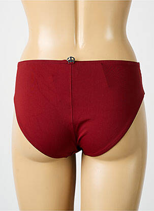 Bas de maillot de bain effet matière satinée culotte rouge IODUS femme