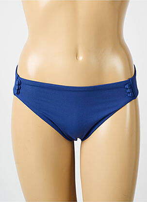 Bas de maillot de bain effet matière satinée culotte bleu IODUS femme