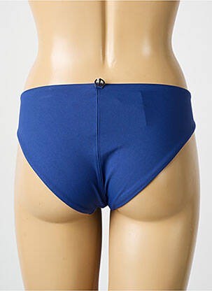 Bas de maillot de bain effet matière satinée culotte bleu IODUS femme