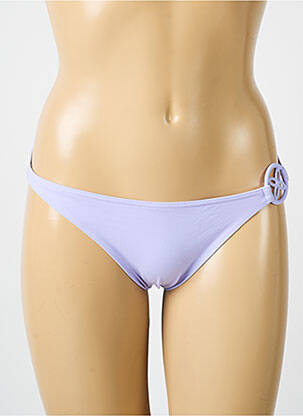 Bas de maillot de bain effet matière satinée culotte violet IODUS femme