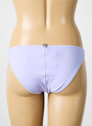 Bas de maillot de bain effet matière satinée culotte violet IODUS femme