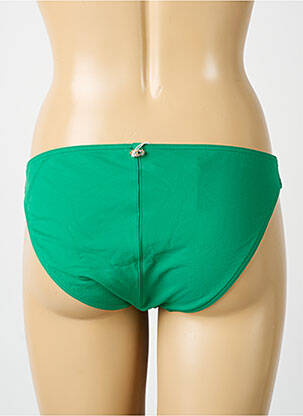 Bas de maillot de bain effet matière satinée culotte vert IODUS femme
