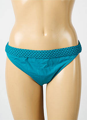 Bas de maillot de bain effet matière satinée culotte bleu IODUS femme