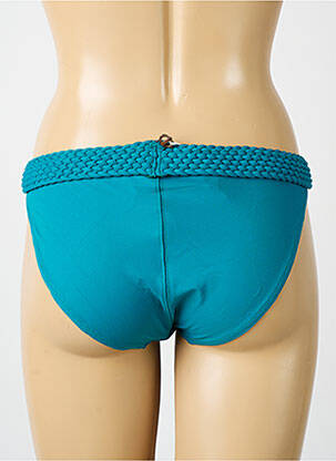 Bas de maillot de bain effet matière satinée culotte bleu IODUS femme