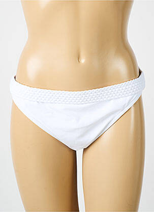 Bas de maillot de bain effet matière satinée culotte blanc IODUS femme