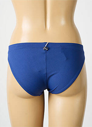 Bas de maillot de bain effet matière satinée culotte bleu IODUS femme