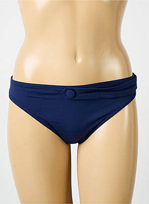 Bas de maillot de bain effet matière satinée culotte bleu IODUS femme