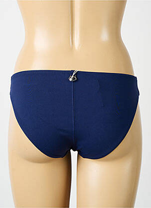 Bas de maillot de bain effet matière satinée culotte bleu IODUS femme
