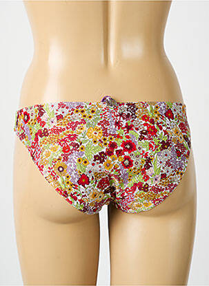 Bas de maillot de bain imprimé fleurs culotte rouge IODUS femme