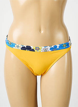 Bas de maillot de bain imprimé fleurs culotte jaune BIKINI BAR femme