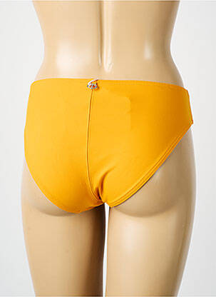 Bas de maillot de bain effet matière satinée culotte jaune IODUS femme