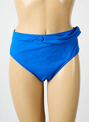 Bas de maillot de bain effet matière satinée culotte bleu clair IODUS femme