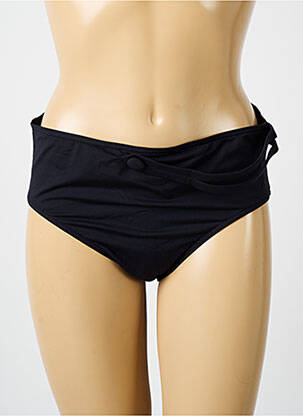Bas de maillot de bain effet matière satinée culotte noir IODUS femme