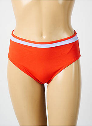 Bas de maillot de bain effet matière satinée culotte orange IODUS femme