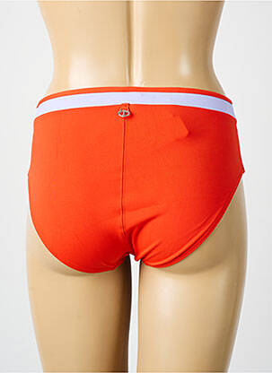 Bas de maillot de bain effet matière satinée culotte orange IODUS femme