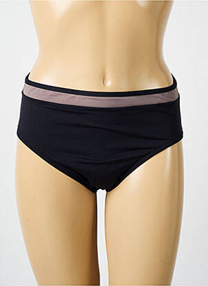 Bas de maillot de bain effet matière satinée culotte noir IODUS femme