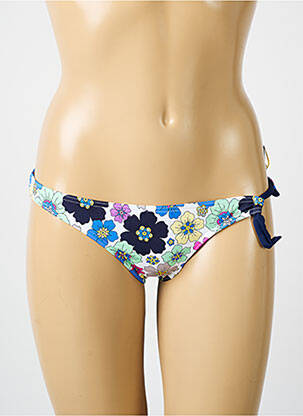 Bas de maillot de bain imprimé fleurs bikini bleu BIKINI BAR femme
