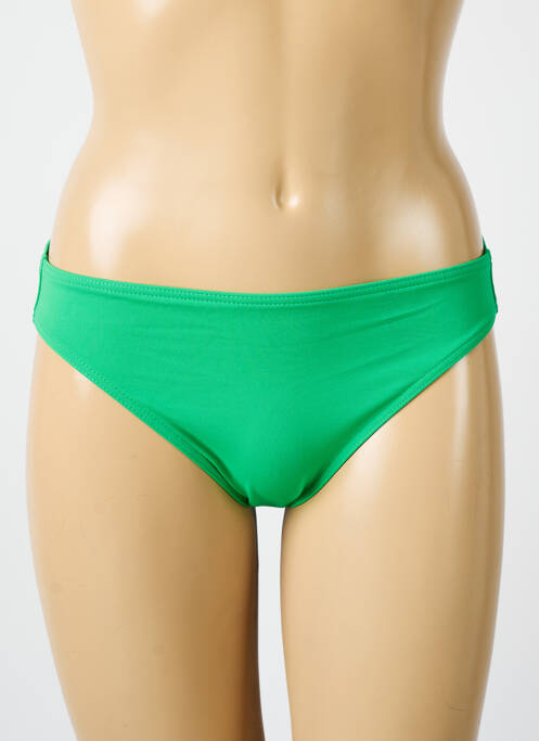 Bas de maillot de bain effet matière satinée culotte vert clair IODUS femme