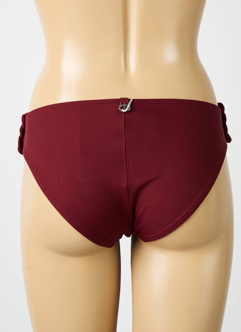 Bas de maillot de bain effet matière satinée culotte rouge IODUS femme