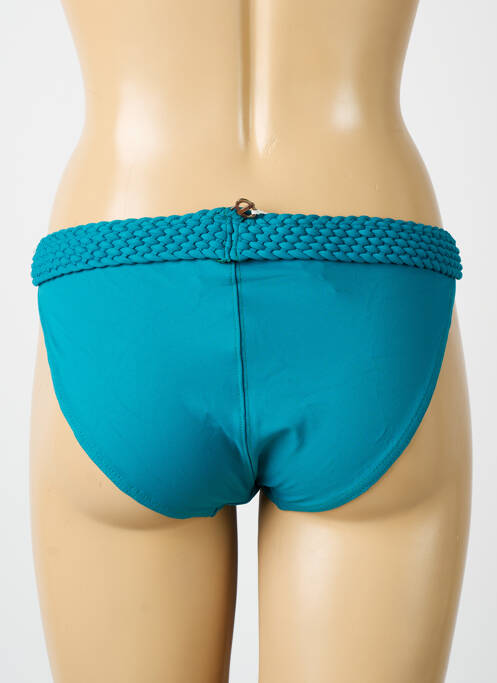 Bas de maillot de bain effet matière satinée culotte bleu IODUS femme
