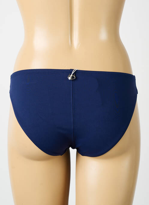 Bas de maillot de bain effet matière satinée culotte bleu IODUS femme