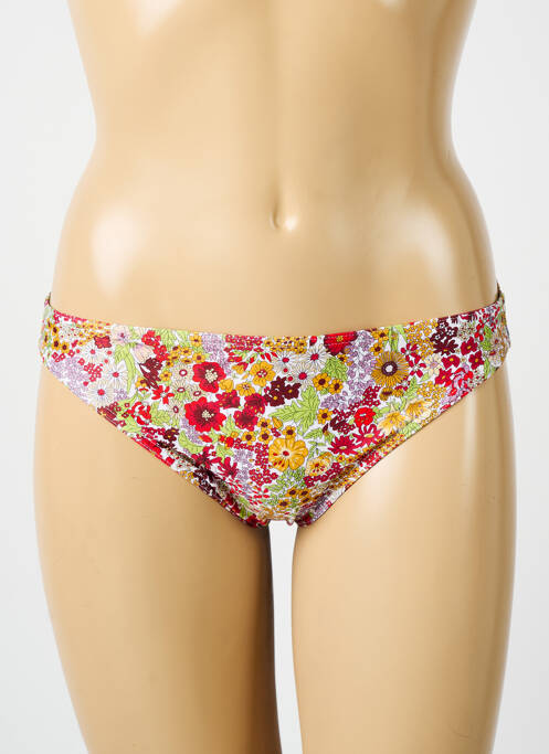 Bas de maillot de bain imprimé fleurs culotte rouge IODUS femme