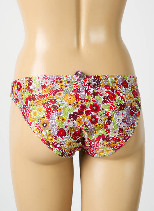 Bas de maillot de bain imprimé fleurs culotte rouge IODUS femme