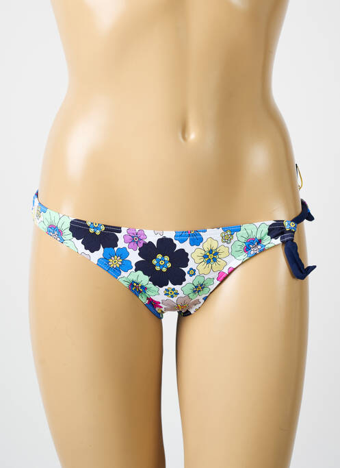 Bas de maillot de bain imprimé fleurs bikini bleu BIKINI BAR femme