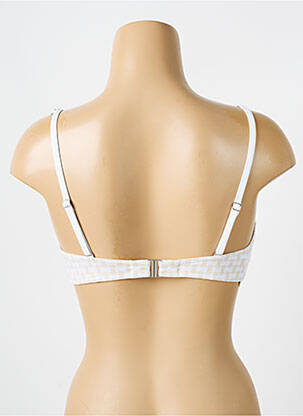 Haut de maillot de bain stretch haut soutien-gorge push-up blanc IODUS femme
