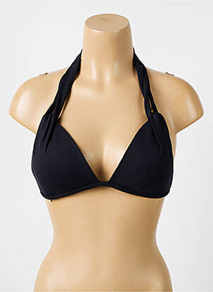 Haut de maillot de bain stretch haut soutien-gorge moulé noir IODUS femme