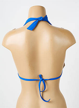 Haut de maillot de bain stretch haut soutien-gorge push-up bleu IODUS femme
