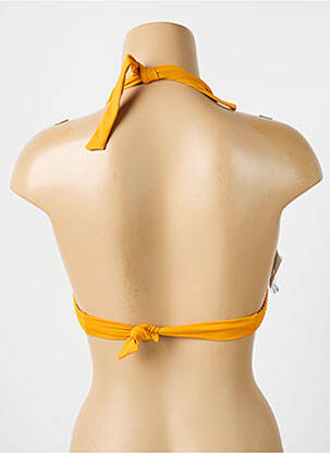 Haut de maillot de bain stretch haut soutien-gorge push-up jaune IODUS femme