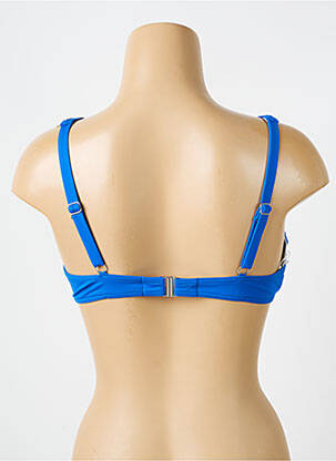 Haut de maillot de bain stretch haut soutien-gorge emboitant bleu IODUS femme