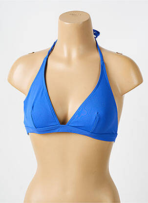 Haut de maillot de bain stretch haut triangles bleu IODUS femme