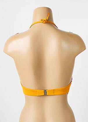 Haut de maillot de bain stretch haut triangles jaune IODUS femme