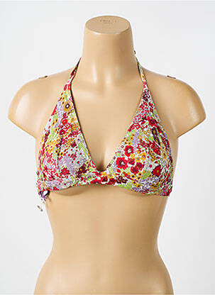 Haut de maillot de bain stretch haut triangles rouge IODUS femme