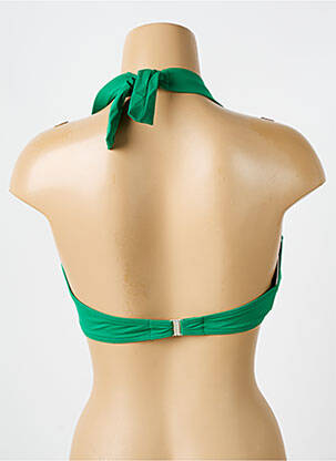 Haut de maillot de bain stretch haut triangles vert IODUS femme