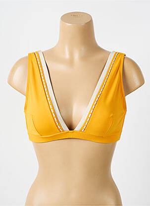 Haut de maillot de bain stretch haut soutien-gorge emboitant jaune IODUS femme