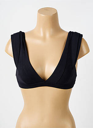 Haut de maillot de bain stretch haut soutien-gorge emboitant noir IODUS femme