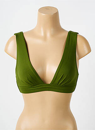 Haut de maillot de bain stretch haut triangles vert IODUS femme