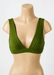 Haut de maillot de bain stretch haut triangles vert IODUS femme