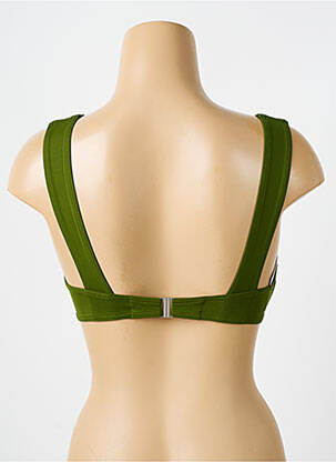 Haut de maillot de bain stretch haut triangles vert IODUS femme