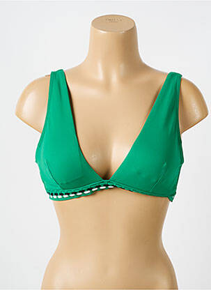 Haut de maillot de bain stretch haut soutien-gorge avec mousse de rembourrage amovible vert IODUS femme
