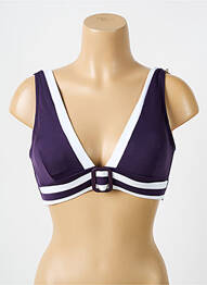 Haut de maillot de bain stretch haut soutien-gorge avec mousse de rembourrage amovible violet IODUS femme