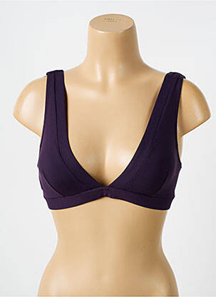 Haut de maillot de bain stretch haut soutien-gorge avec mousse de rembourrage amovible violet IODUS femme