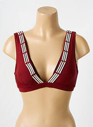Haut de maillot de bain stretch haut soutien-gorge avec mousse de rembourrage amovible rouge IODUS femme