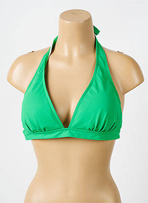 Haut de maillot de bain stretch haut soutien-gorge avec mousse de rembourrage amovible vert IODUS femme