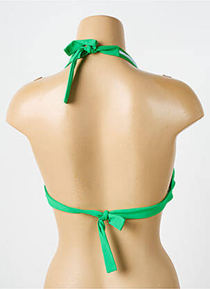 Haut de maillot de bain stretch haut soutien-gorge avec mousse de rembourrage amovible vert IODUS femme